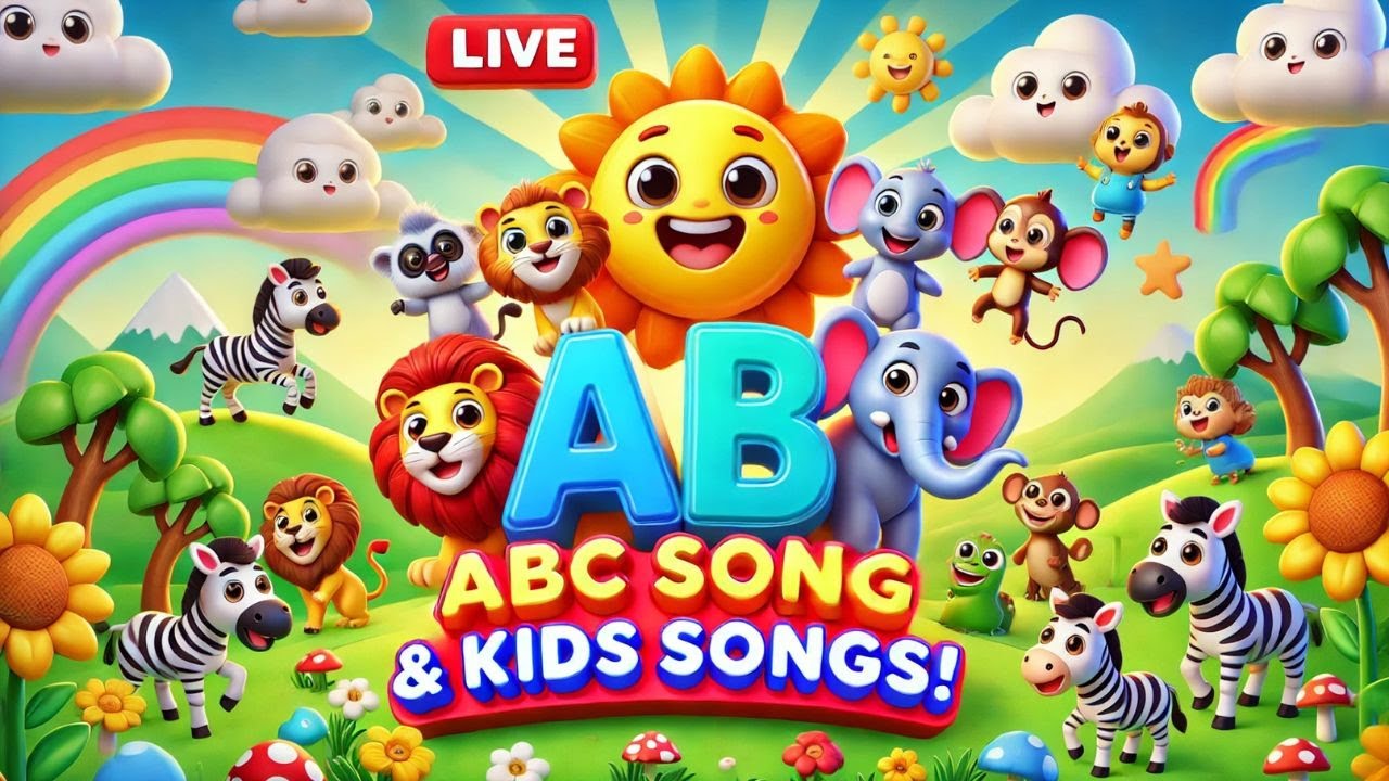 LIVE🔴: Alphabet ABC &Animals Sounds Song+ More Nursery Rhymes! | Best ...