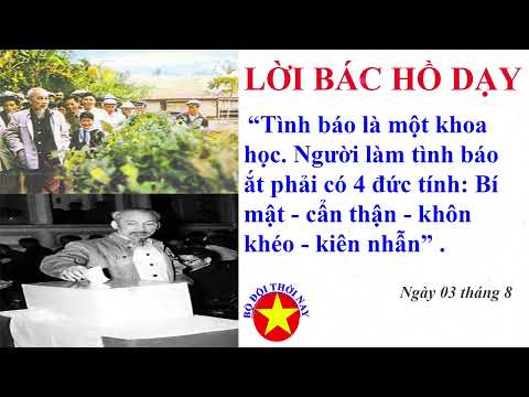 Video 3 tháng 8 Lời Bác Hồ Dạy Ngày Này Năm Xưa, 