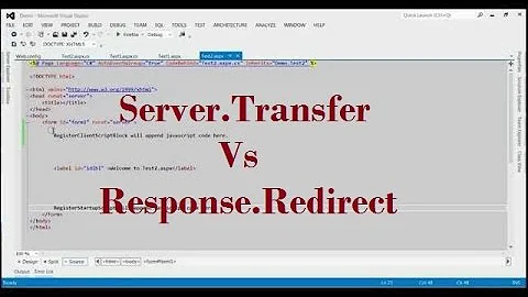 Difference Between Response.Redirect And Server.Transfer