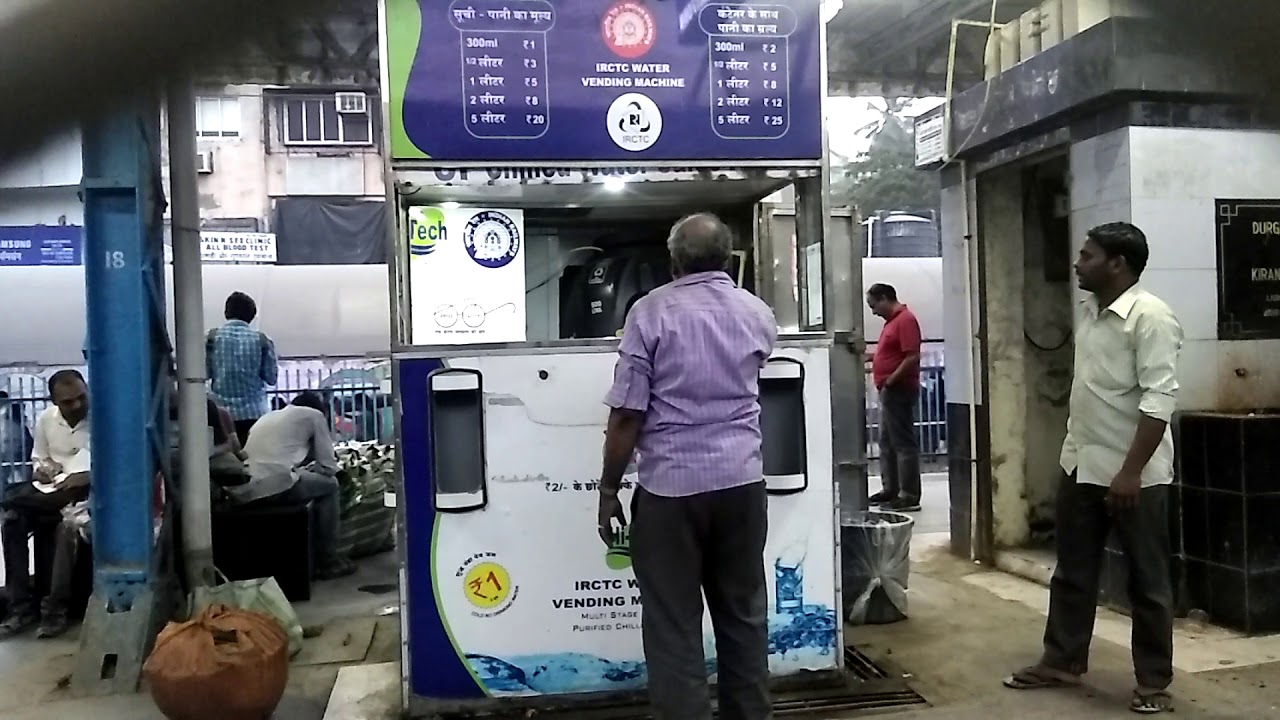 Water vending machine Mumbai railway station YouTube