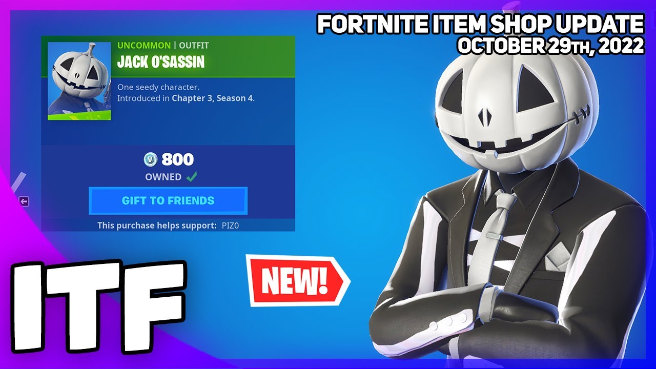 Fortnite Item Shop *NEW* JACK O'SASSIN + HALLOWEEN! [October 29th