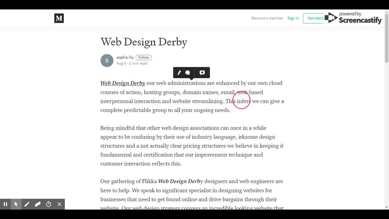Web, Design, Derby,   sophia, lily,   Medium,