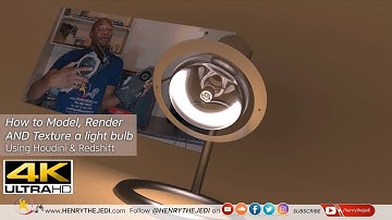 Tutorial 89 Preview - How To Model and Texture Modern Light Bulb in Houdini and Render in Redshift