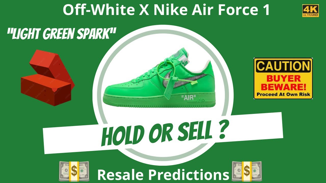 Size 6 - Nike x Off-White Air Force 1 Low Light Green Spark (Brooklyn)