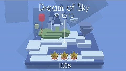 Dancing Line - Dream of Sky | 100% All Gems (Widescreen)