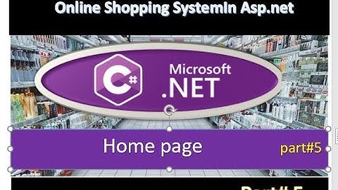E-Commerce Complete And Final Project For Home Page In Asp.Net