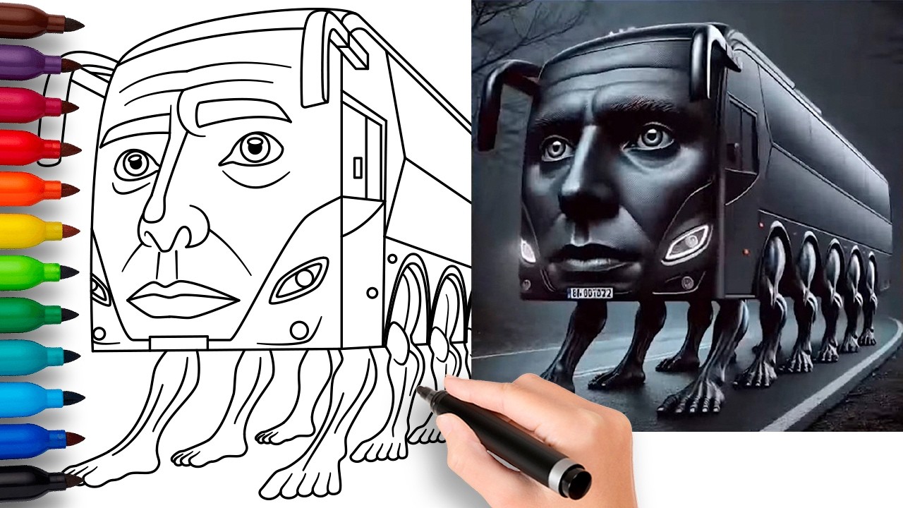 Mau Reng Reng Rung COMO DESENHAR o RENG RENG RENG BUS IRENG | Italian Brainrot Animals ...