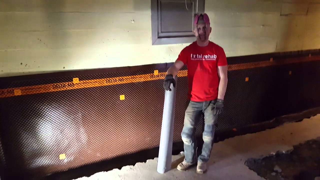 Basement Interior French Drain Installation YouTube