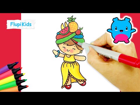 Como Desenhar Menina com Fantasia de Carnaval