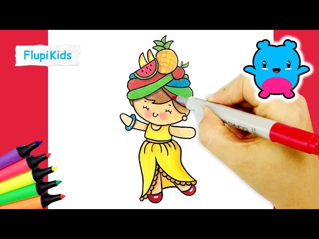 Prática de fantasia de fada de menina para desenhar desenhos