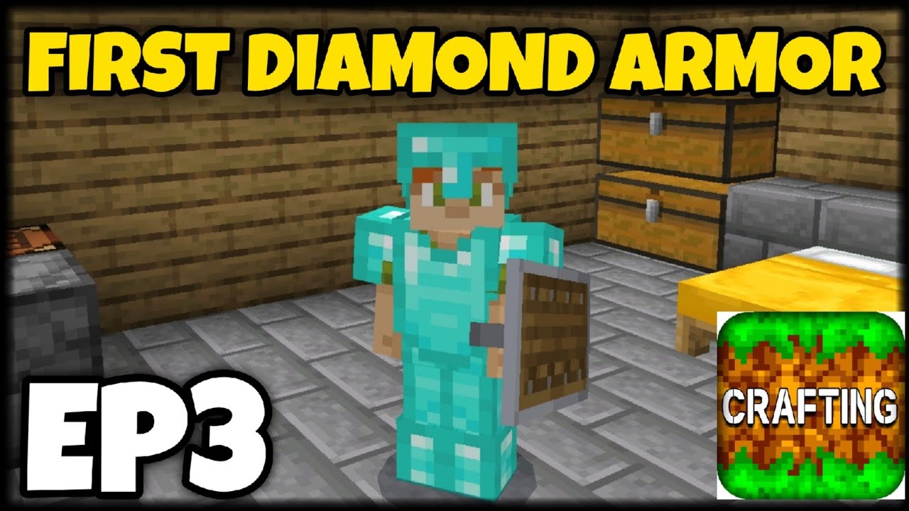 I MADE MY DIAMOND ARMOR IN CRAFTING AND BUILDING SURVIVAL SERIES EP3 IN ...