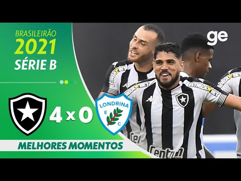 BOTAFOGO 4 X 0 LONDRINA | MELHORES MOMENTOS | 23ª RODADA SÉRIE B 2021 | ge.globo