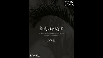 ﴿..كَمَثَلِ الحِمارِ يَحمِلُ أَسفارًا..﴾ | القارئ: راشد الحليبة