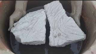 Soft Pure Clay Slabs Dry and Water Crumbling 🫠🫠♥️ Satisfying ASMR community  screenshot 4