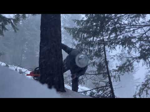 Wedging a small diameter back leaner.