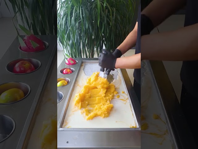 Amazing Yellow Ice Cream Creation 💛🍧 #icecream #asmr #shorts #satsifying