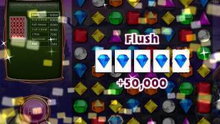 Bejeweled 3 - How to get a Flush with only five gems in Poker