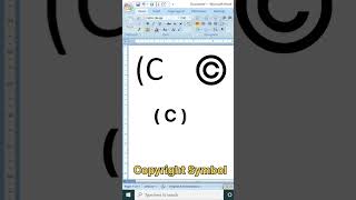 How to insert Copyright Symbol in word || 😲🔥 #shorts #microsoftword