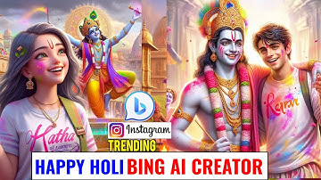 Radhe Krishna Happy holi AI photo editing 2024 | happy holi ai image kaise banaye | Instagram viral