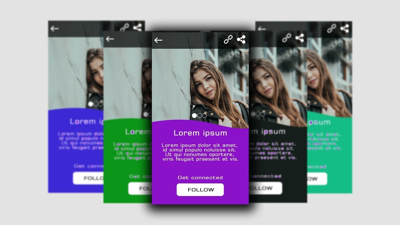 Follow Card UI Design - Tutorial 2019