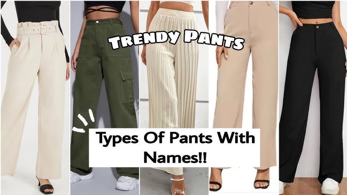 Types of pants for girls with names/Bottom wear with names/High waisted pant  design for girls women 