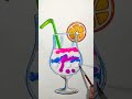 Satisfying juice glass drawing  shortsdrawingartviral.