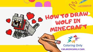 How to Draw Wolf In Minecraft