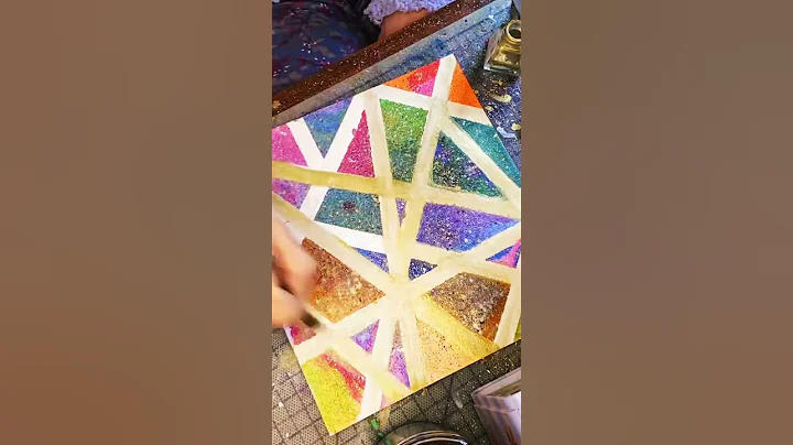Geometric Art #arttherapy #neurodivergent #autism #timelapse #abstractart #watercolor #shorts