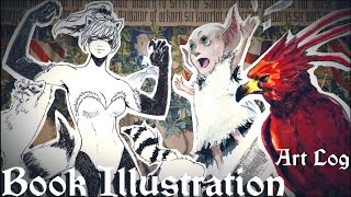 Book Illustration | Gouache sketching | Traditional Inking | Art log