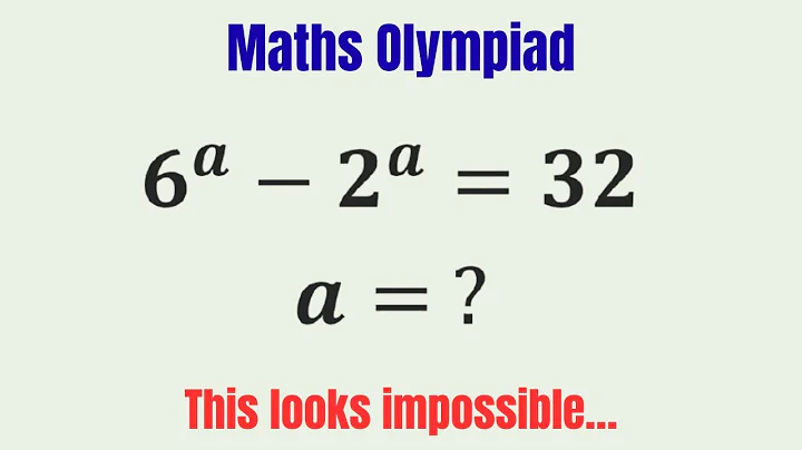 This Exponential Equation Has a Sneaky Trick | 6ᵃ − 2ᵃ = 32 | A Nice Math Olympiad Challenge