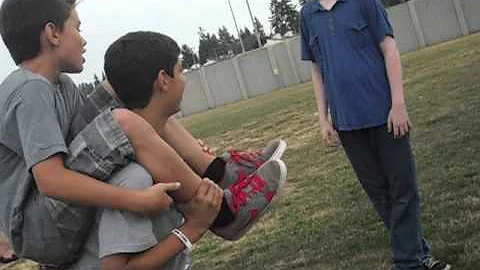 kids does back flips of of backs