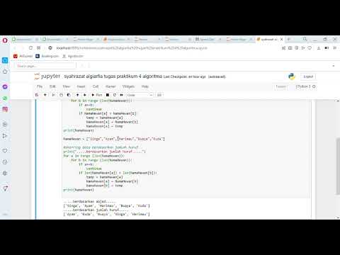 membuat sorting dengan data yang memiliki tipe data string menggunakan bubble sort/selection sort