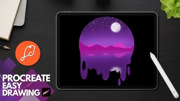 Draw a Landscape Night Scene on Procreate: Easy Landscape drawing tutorial