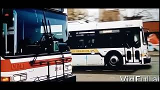 SMART LOW FLOOR & DDOT D40LF NEW FLYER DEPARTING FROM PROJECT ABANDONED BUILDINGS DETROIT CITY 