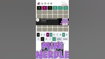 Mini Nerdle May 27 Friday