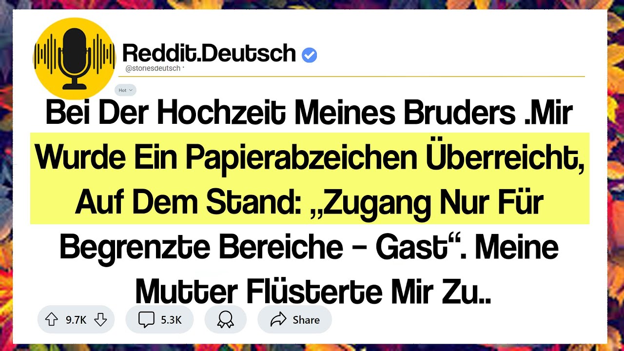 Bei Der Hochzeit Meines Bruders .Mir Wurde Ein Papierabzeichen Überreicht, Auf Dem Stand: „Zugang...