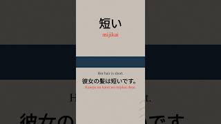Learn Japanese Word for "短い" 🇯🇵 | 日本語学習 | JLPT