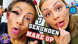 7 SEKUNDEN MAKE-UP💄CHALLENGE + OUTTAKES + Verlosung - FAMILY FUN