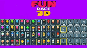 FUN RACE 3D  ALL CHARACTER & ALL SKINS UNLOCKED GAMEPLAY