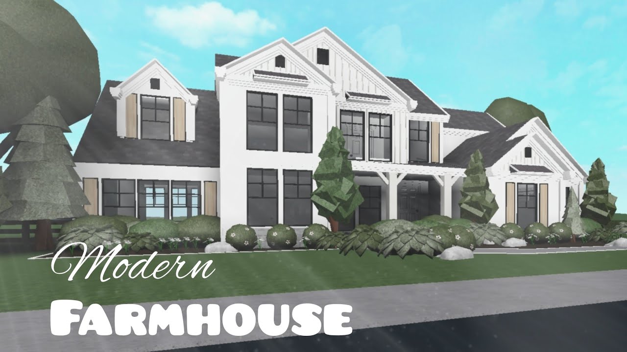 bloxburg | modern farmhouse speedbuild