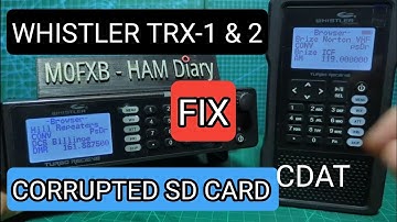 WHISTLER TRX1 - CORRUPTED SD CARD FIX