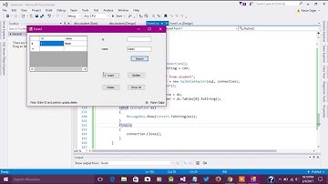 Insert, update , delete , search , display in ADO.NET C#