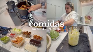 FAZENDO COMIDA PRA SEMANA TODA | Preparativos das comidas saudáveis para a semana