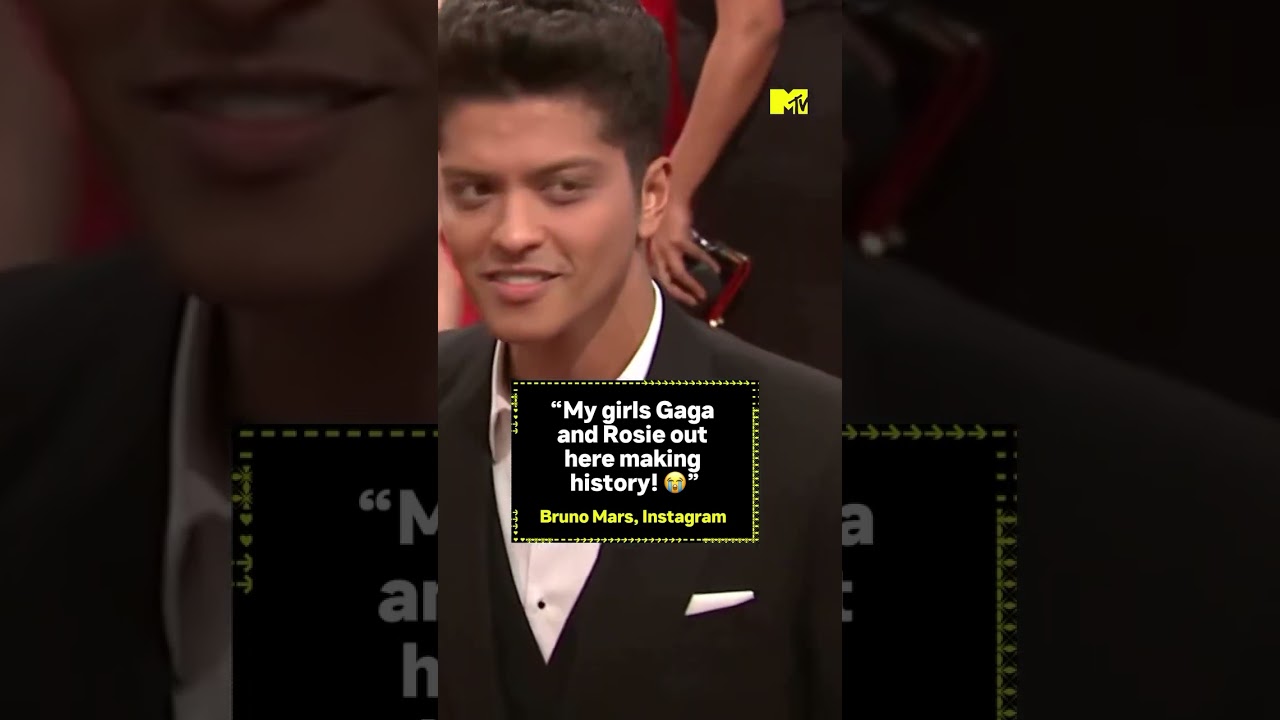 Bruno Mars showing love to his collaborators Lady Gaga and Rosé has our heart melting 🥹