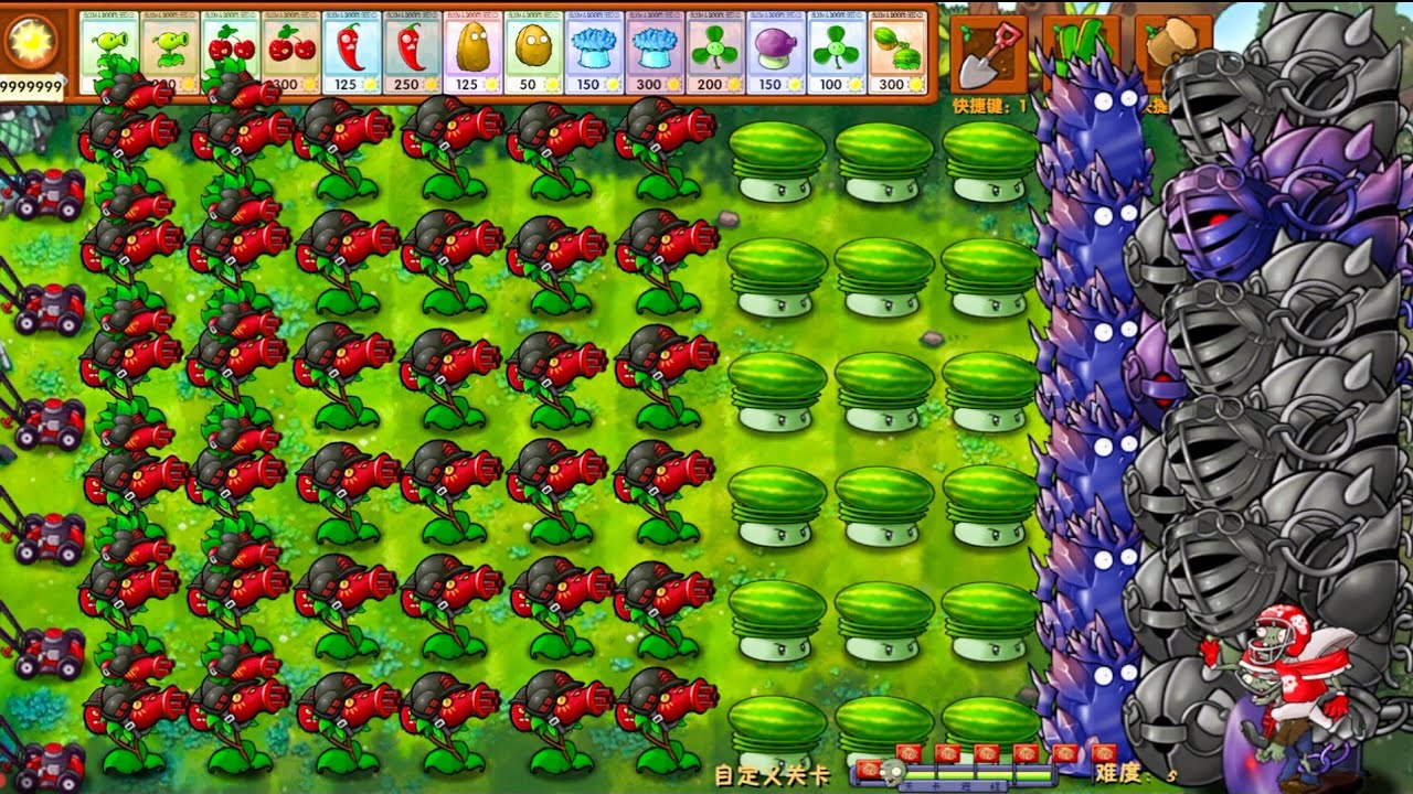 Pvz Fusion | Gatling Cherry Shooter+Melon Shroom Vs Abyssal+Armored Gargantuar Full Challenge