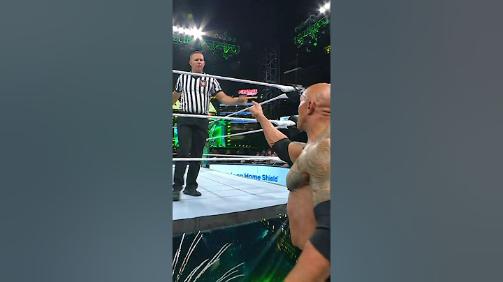 The Rock abusing his power here as he tells the ref how to call this match 😳 #WrestleMania