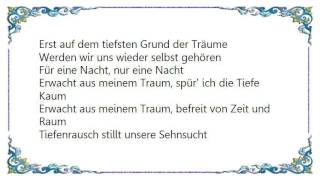 Joachim Witt - Tiefenrausch Lyrics