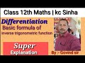 Differentiation (formula invers trigonometric function)