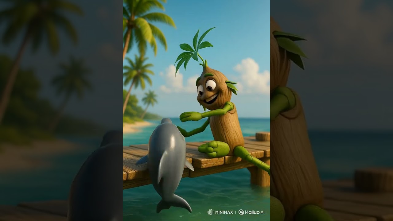 Singkoko Meets a Dolphin! A Sweet Friendship at the Dock 🐬💙