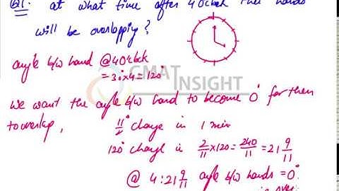 CONCEPT Circles : Clocks (Angle determination at any time) Geometry